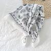 Vintage silk scarf, cashew nut versatile women's headscarf, hiphop fashion square scarf, hip-hop hip-hop scarf, headband, scarf.