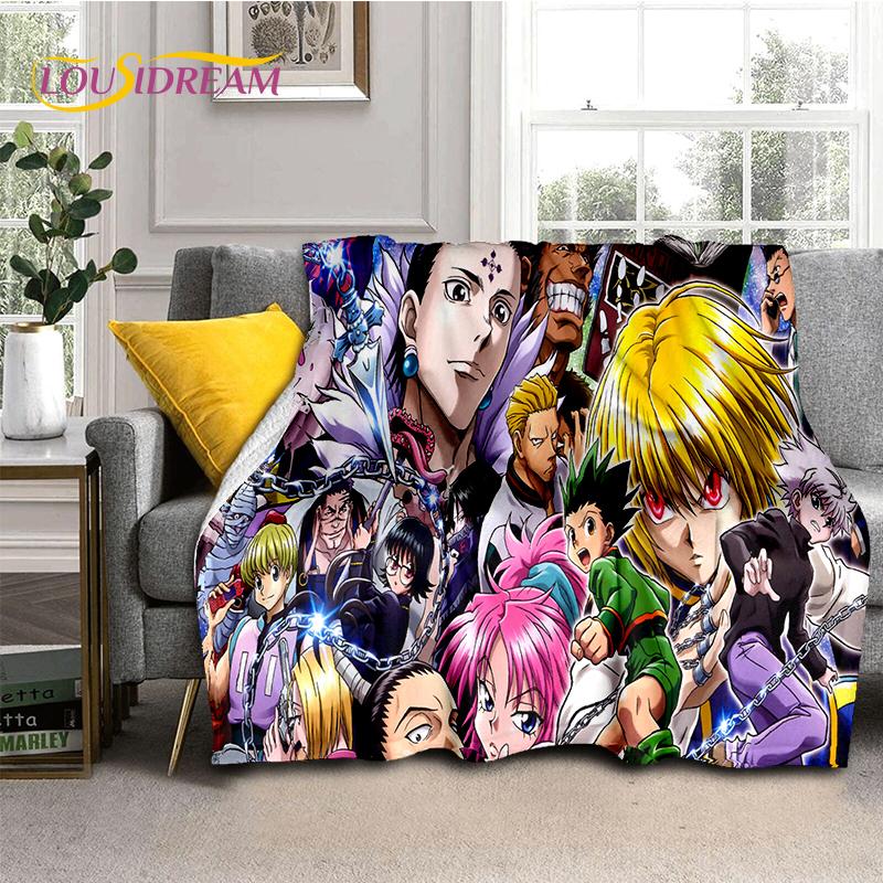 HxH Anime Hunter×Hunter Cartoon Soft Flannel Blanket for Beds Bedroom Sofa Picnic,Throw Blanket for Cover Outdoor Leisure Nap