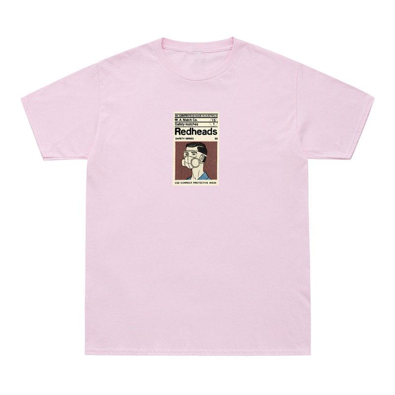 Ins Hot Selling Redheads Mask Print T Shirt Unisex Women 100% Cotton O-Neck Tee Shirt Casual Summer Hip Hop Tees Tops