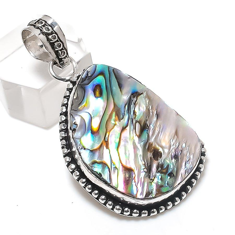 

Натуральный камень из раковины абалона, серебро 925 пробы, ювелирная подвеска 1,89 b8j62