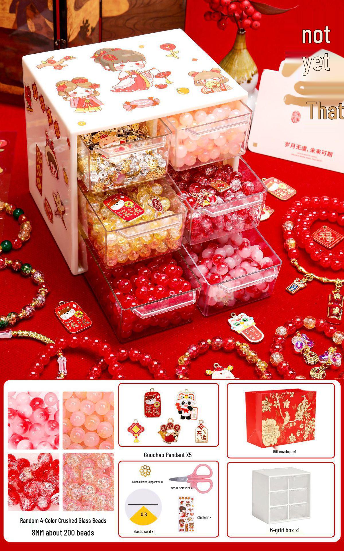 Children s Beaded Bracelet DIY Kit - Handmade Gift Box for Girls