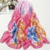 160*50cm Chiffon Scarf Flower Print Shawl Silk Fashion Long Wrap Shawl  for Women