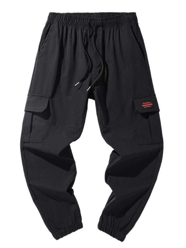 

ZAFUL Брюки-карго с несколькими карманами и дизайном Beam Feet S чёрный