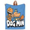 Coperta da divano Cane Uomo Dogman e Amico Coperta in Microfibra Quattro Misure Cartone Animato Portatile Adatta per Divano Coperta Anti-Pilling