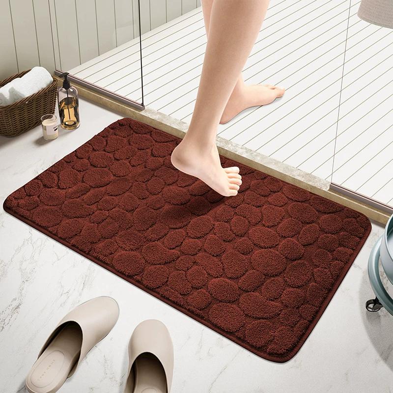 Bathroom Floor Mat, Water-Absorbent, Non-Slip Mat for Bathroom Entrance, Toilet Doorway, Kitchen Door Mat, Household Carpet, Bathroom Mat