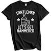Funny Bachelor Party Shirt Gentlemen Let's Get Hammered
