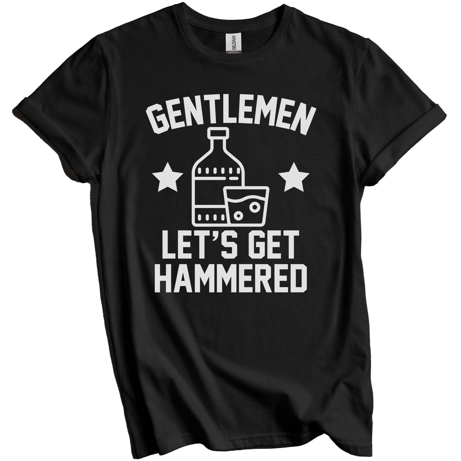 Funny Bachelor Party Shirt Gentlemen Let s Get Hammered L
