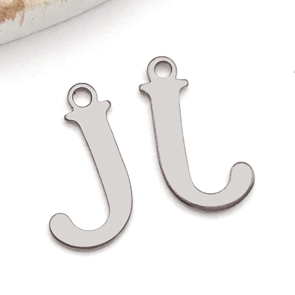 Stainless Steel Alphabet Pendant Jewelry Accessories for DIY Necklaces, Bracelets & Earrings