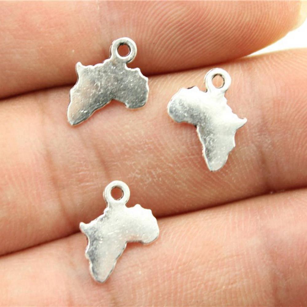Travel Map Charms Pendant Women Jewelry Massive Bohemian Art Supplies
