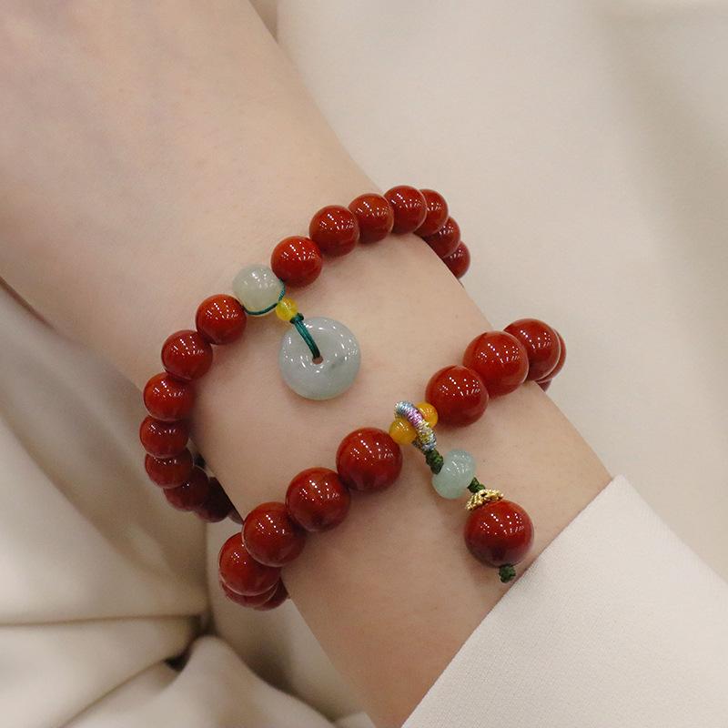 Natural Nanhong Agate Braceletfashion Women Daily Jewelry Gift