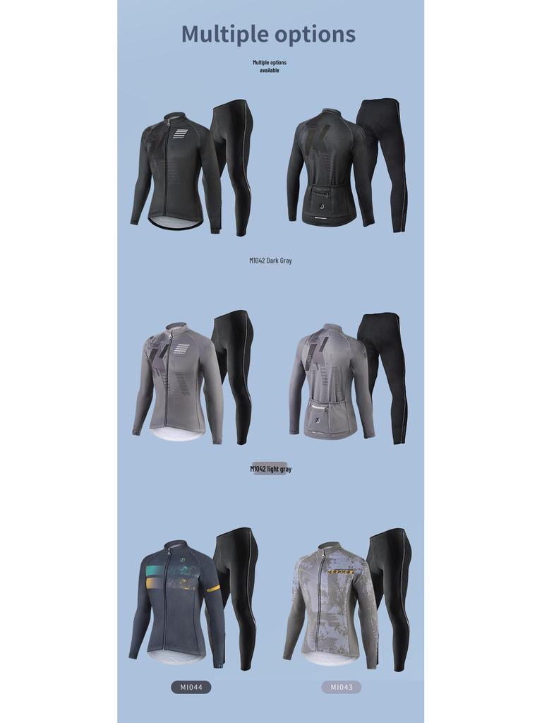 NUCKILY Men's Fleece Cycling Suit - Warm Autumn/Winter Pants for Mountain & Road Biking