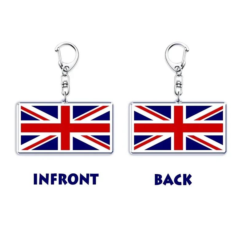 New Country Flags Keychains Ring for Accessories Bag Pendant American Britain Korean Korean Key Chain Keyring Jewelry Fans Gifts