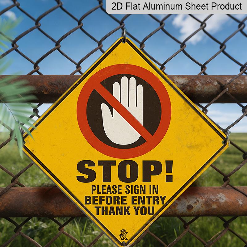 

2D Flat 1pc- Vintage Aluminum Sign -Shaped Courtyard Sign - and Dustproof Wall Decoration, Suitable for Homes, Bars, Cafes, Garages - Retro Metal 20*20cm