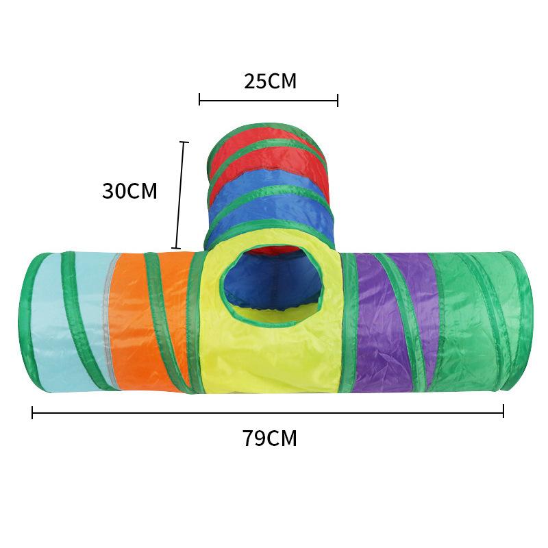 Cat Tunnel Tube Interactive Play Hide & Seek Maze Crate Toy for Cats
