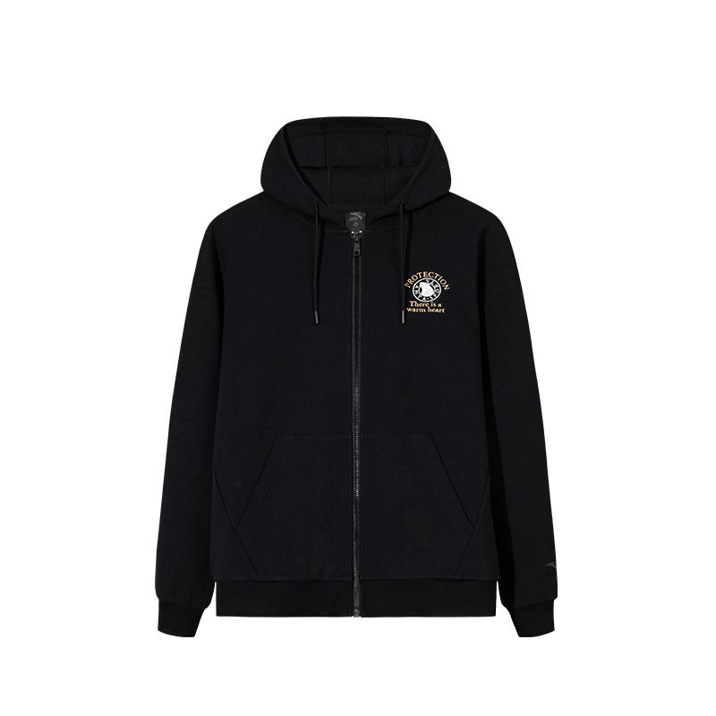 Anta Lifestyle Series Letter Zipper Hooded Versatile Casual Loose Jacket Unisex Jacket 952538706-3