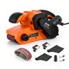 VEVOR 750W Belt Sander 7.6 x 53.3 cm Woodworking Belt Sander 6 Speeds 630-1200 FPM, 2-in-1 Handheld & Benchtop Sanding Machine with 2 Dust Bags
