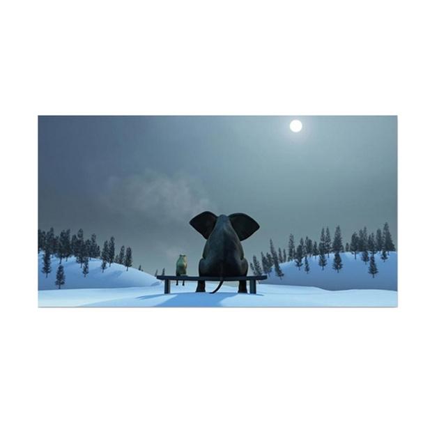 

Забавный маленький слон на дереве, современные картины на холсте, настенные художественные изображения животных, скандинавские постеры и принты для детской комнаты, домашний декор 20x30cm