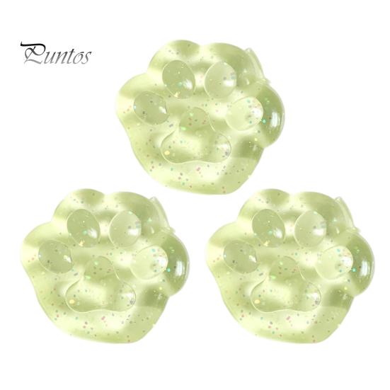 3/5Pcs Clear Cat Paw Squeeze Toy Anxiety Stress Relief Transparent Kitten Paw Pinch Sensory Toy Kids Teens Adults Soft TPR Stress Ball Animal Paw