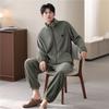 Men'S Pajamas Can Be Worn Outside, New Winter Men'S Long-Sleeved Large-Size Velvet Thickened Loungewear Set