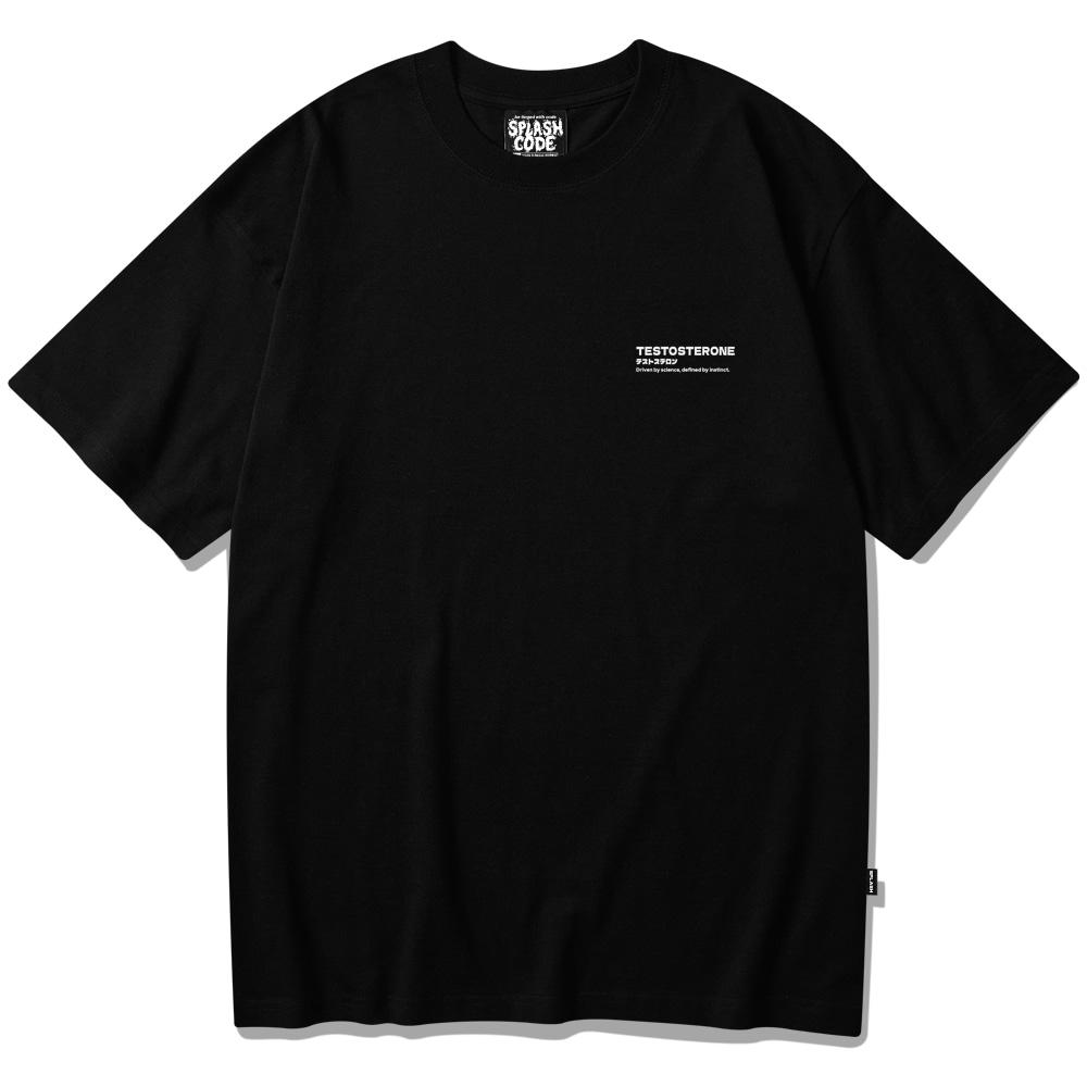 Seupeullaesikodeu Black Short Sleeve T-Shirt - Testosterone