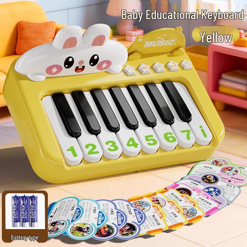 Rainbow Mini Rabbit Electronic Keyboard - Beginner's Musical Toy for Children