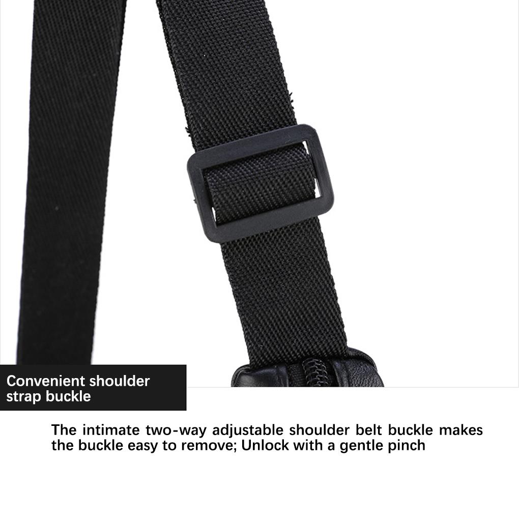 Leather Zipper Closure Waist Bag Men's Outdoor Waterproof Pocket Pouch Fanny Shoulder Bags Purse Travel Riding