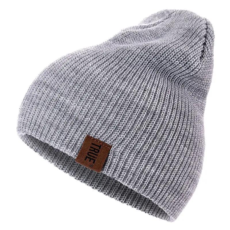Unisex Casual Beanie Hat Knitted Hat Cap Fashion Solid Color Daily Winter Hat For Men Women