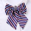 Professional Blended Fabric Neck Flower With Striped Pattern For Office Uniforms And Hospitality