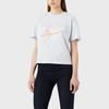 Emporio Armani Solid Color Letter Print Round Neck Short Sleeve T-Shirt Women Tops Blue 3R2T7Z2-JQ4Z1-0703