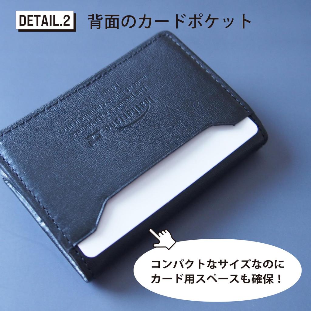 Tochigi Leather Box Coin Purse with Card Made in 4LT0002 [leathertone] Pocket, Japan, (tan)