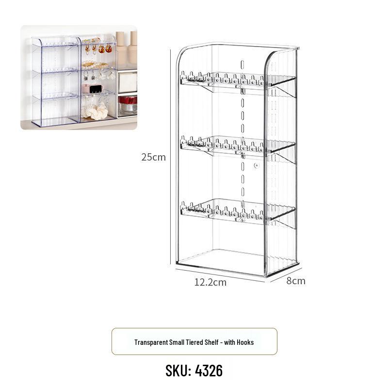 Narrow Bathroom Mirror Cabinet with Built-in Shelf - Vanity Organizer for Cosmetics and Lipstick