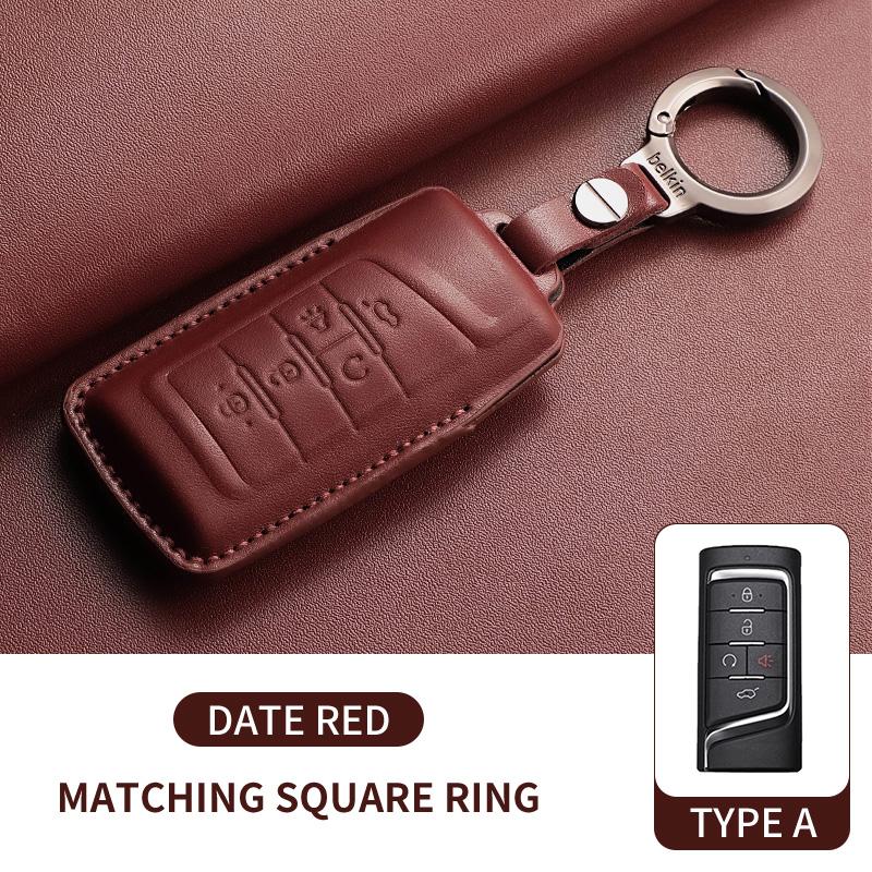 

Leather Car Remote Key Case Cover For Trumpchi GAC Empow J11 J12 J13 J14 J15 J16 GS8 GS4 PHEV Keychain Protector Shell Accessoy