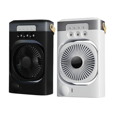 Rechargeable Air Cooling Fan Small Desktop Air Conditioning with 3 Speed Setting and Light for Office or Dorm Use