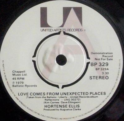 7inch Record HORTENSE ELLIS Love Comes From Unexpected Places BP329PROMO United Artists 1979 UK Reggae Ska Dub Used