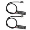 2Pcs PWM Fan Hub 5 Way 4Pin 13.8in Cable Length Widely Compatible PC Fan Adapter Cable