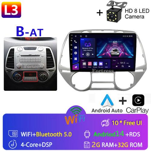 FortressFor Hyundai I20Carplay 2008 2009 2010 2011 2012 2013 2014 Car Radio GPS Navigation Stereo Android 10 No DVD Player 2 Din