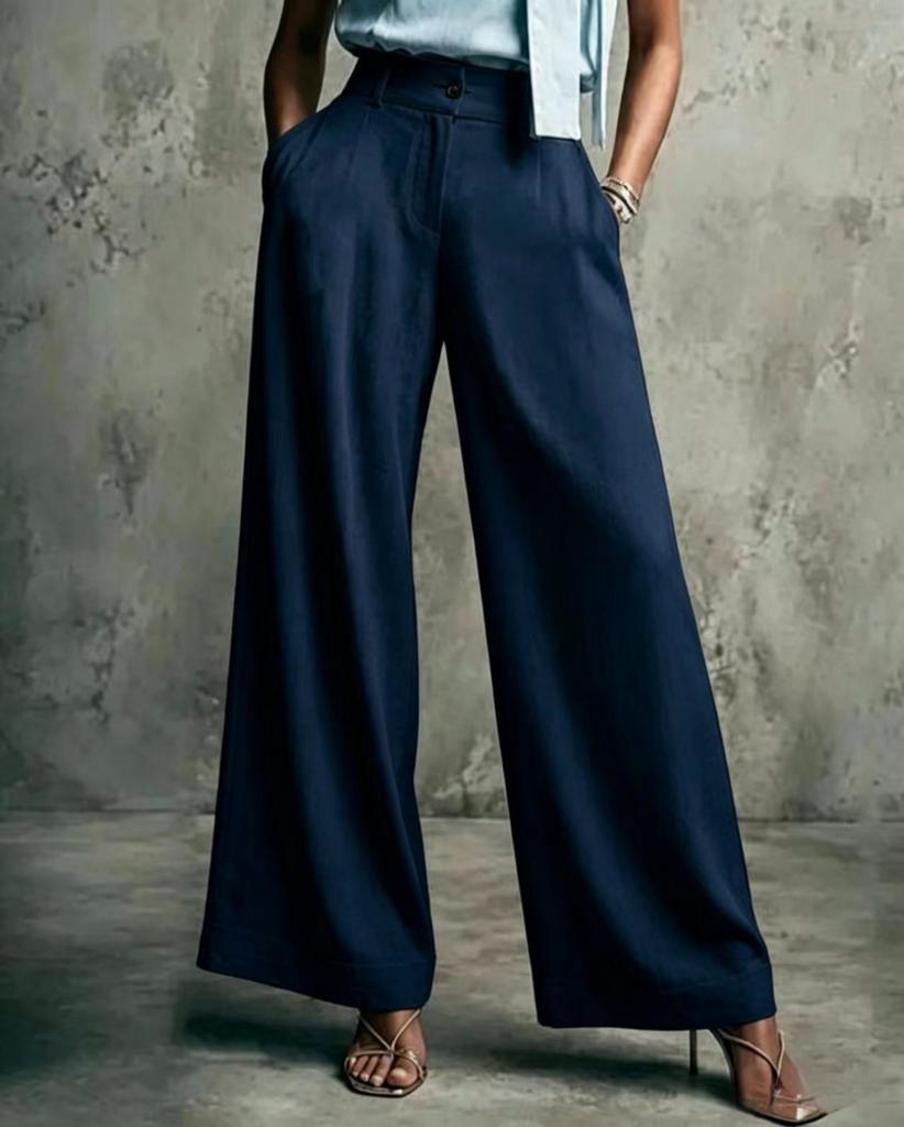Women's High Waist Wide Leg Pants Loose Fit Casual Trousers Lightweight Comfortable Relaxed Fit Full Length