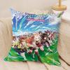 Game U-Uma M-Musume Pretty Derby Cushion Cover Soft Plush Fabric Double-Sided Printed Cushion Covers for All Seasons Home Decor