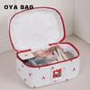 "Large Capacity Cherry Cat Quilted Cosmetic Bag – Cute & High-Value for Students"