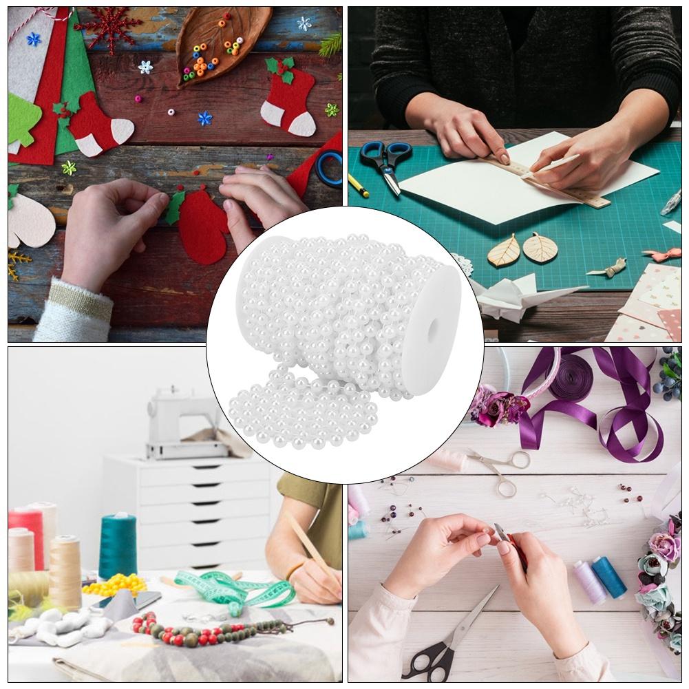Șir de Mărgele Perle 10mm 20m ABS Mărgele Perle Faux Accesorii Vestimentare pentru DIY Decorare Uși
