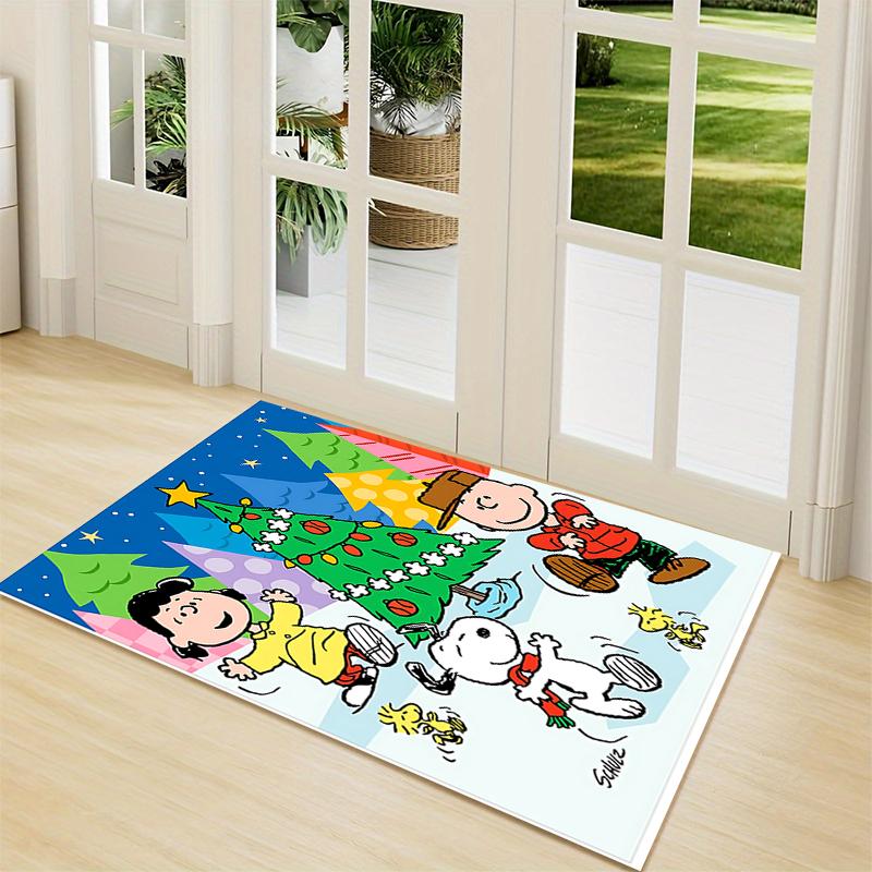 Christmas Peanuts World Carpet Rug Soft Washable Anti Slip Home Living Room Sofa Mats Personalized Christmas Rug