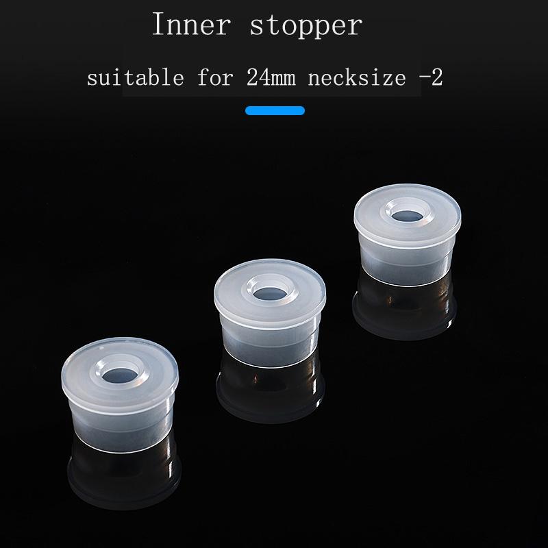 Non Spill Cosmetic Plastic Bottle Orifice Reducer Inner Sealing Plug With Hole Anti-leak Seal Stoppers for Bottle Inner Stopper
