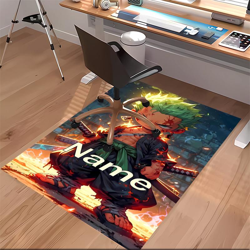 Custom personalization Zoro the Pirate King Print Area Rug - Soft, Washable Non-Slip Indoor Mat,Living Room,Home&Office Decorative Rug