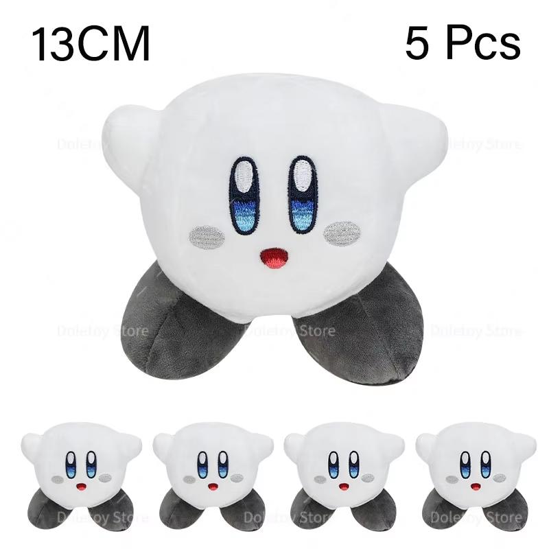 5 Pcs/Lot Anime Kirby Plush Doll Toys Kawaii Star Kirby Swimming Sword Bread Kirby Collection Christmas Birthday Gift for Kid