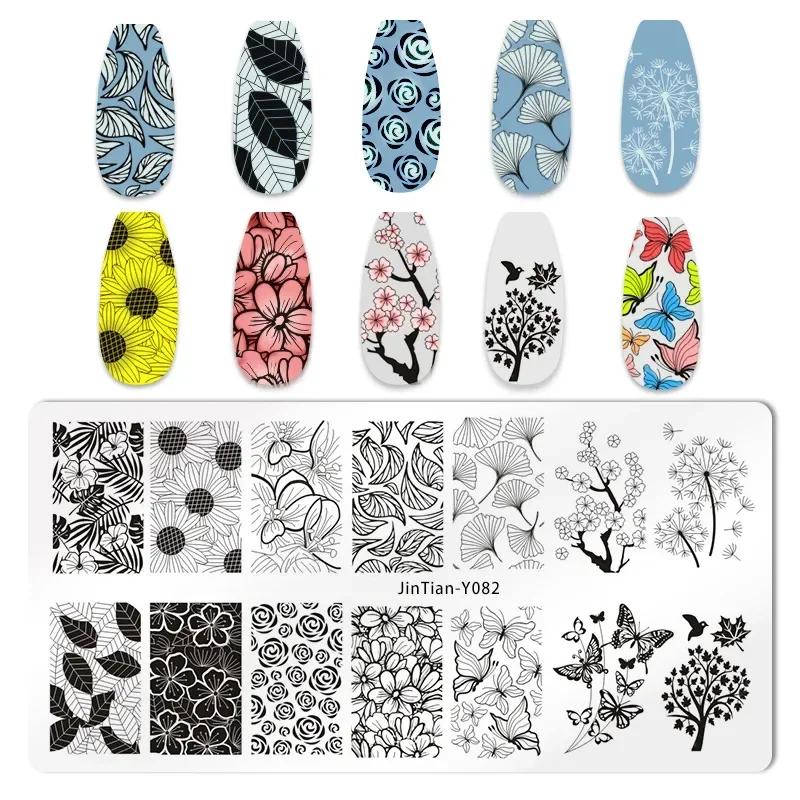 Nagelstempelplatten mit Schlangen- und Leoparden-Motiv, englische Buchstaben, Liebe, Herz, Blätter, Blumen, Design, Druckplatten, Nagelkunst, Schablone, Stempelwerkzeug