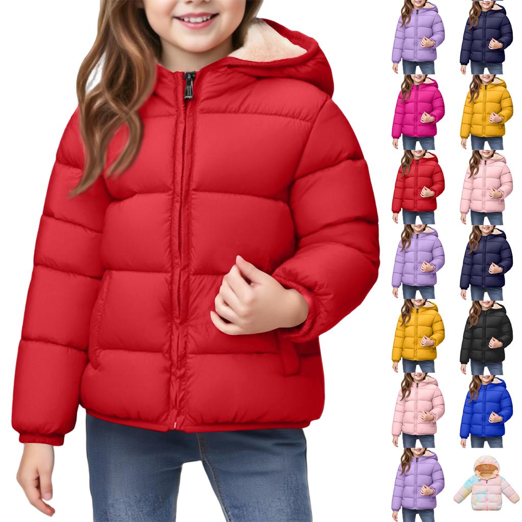 Kids' Pocket Coat - Solid Color Short Cotton Jacket