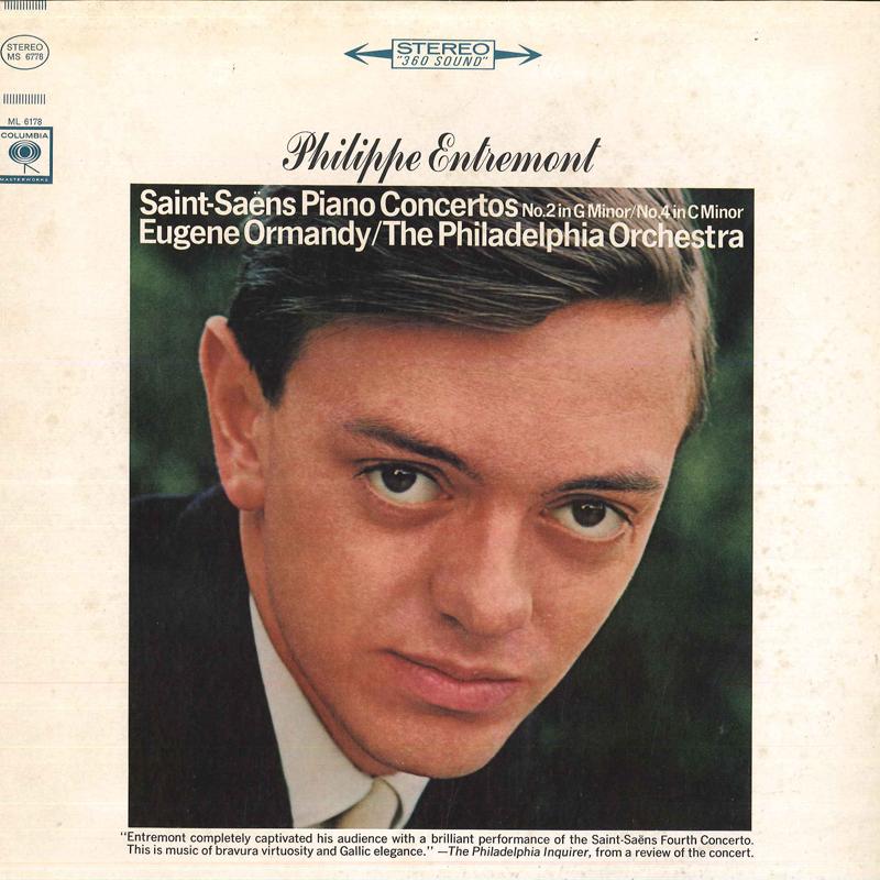

LP Record CAMILLE SAINT-SAENS, PHILIPPE ENTRE - Piano Concertos No.2 In G Minor/No. ML6178 Columbia Master 1965 US Classical Used