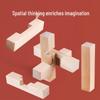 36-Piece Beech Wood Kongming Lock Set: Educational Building Blocks for Kids