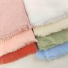 Set of 10 Gauze Cotton Napkins 42x42cm Tassels Two-layer Fold Tea Towel Village Serviette for Wedding Decoration Baby Show Party