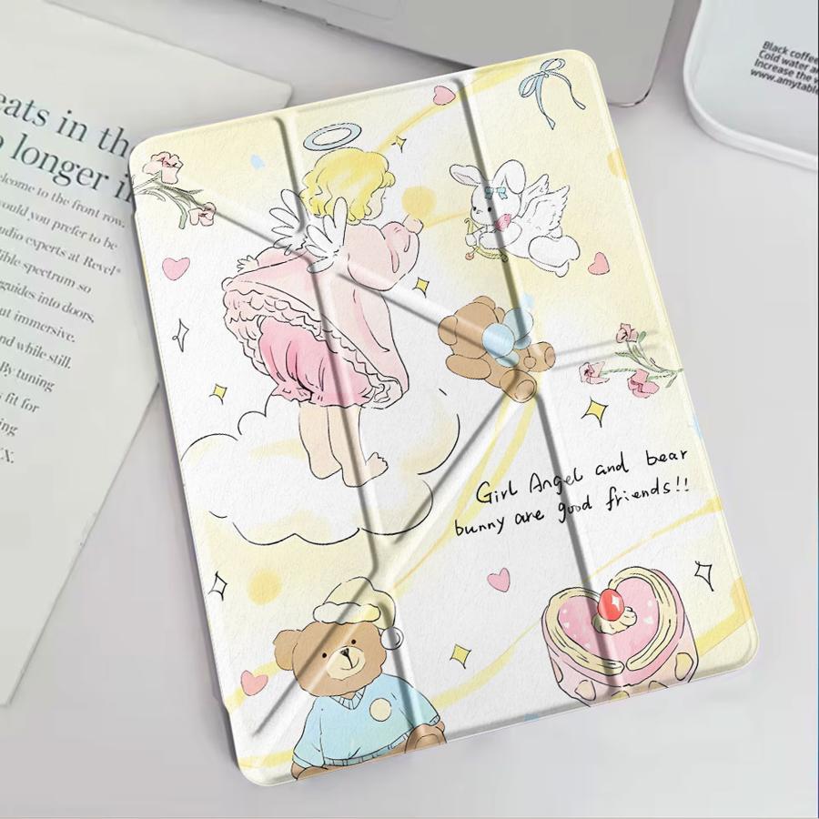 Adorable Angel Tablet Case For iPad Air 4 5 M3 M2 1 2 M4 11inch Mini 6 7 Pro 2025 Pro 11th 10th 9th 8th 7th 12.9inch Holder